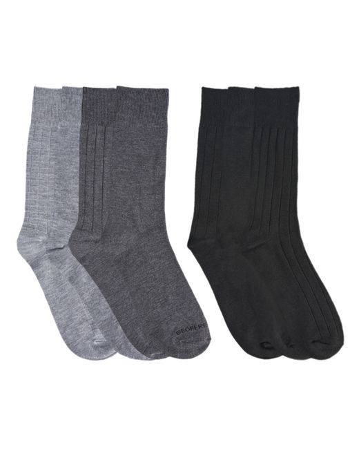 Geoffrey Beene Dress Crew Socks Pack of 7 Gray