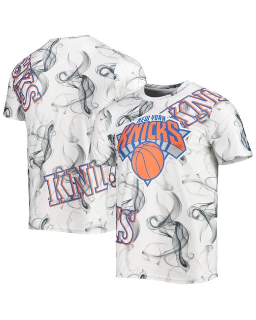 Fisll Black New York Knicks Asymmetric Bold Smoke T-shirt