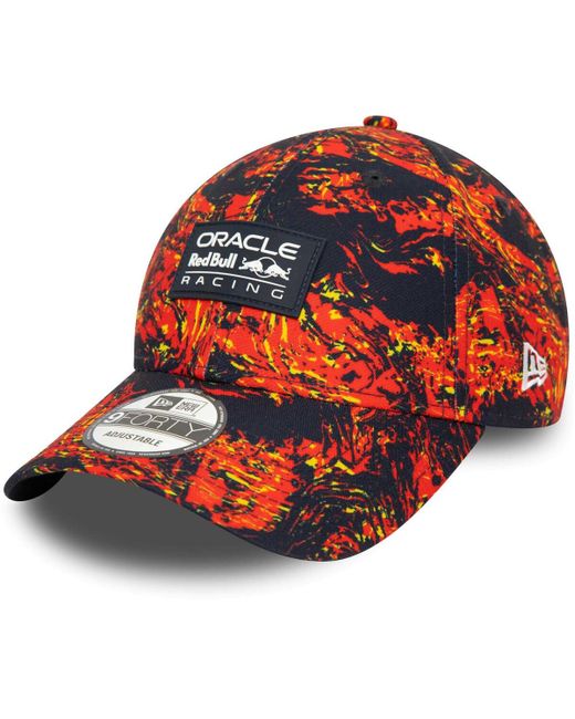 New Era Red Bull Racing Allover Print 9FORTY Adjustable Hat