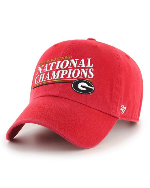 '47 Brand 47 Brand Georgia Bulldogs College Football Playoff 2022 National Champions Slant Clean Up Adjustable Hat
