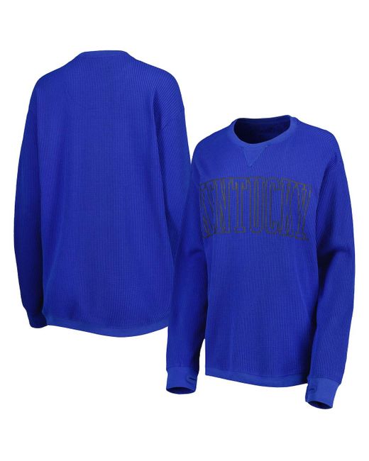 Pressbox Kentucky Wildcats Surf Plus Southlawn Waffle-Knit Thermal Tri-Blend Long Sleeve T-shirt