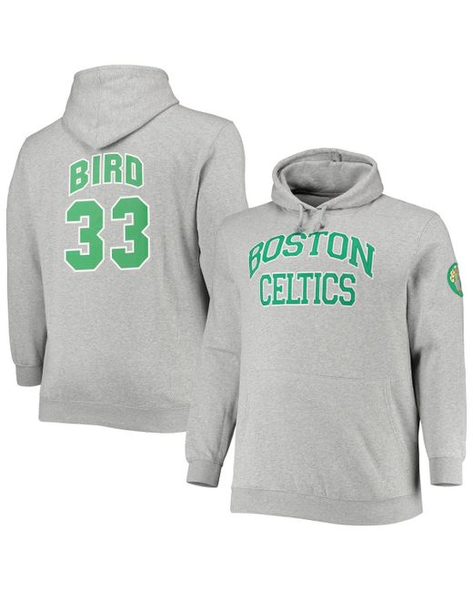 Mitchell & Ness Larry Bird Boston Celtics Big and Tall Name Number Pullover Hoodie