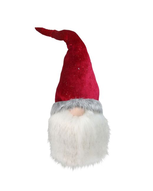 Northlight Gnome with Bendable Glitter Velvet Textured Hat Christmas Decoration