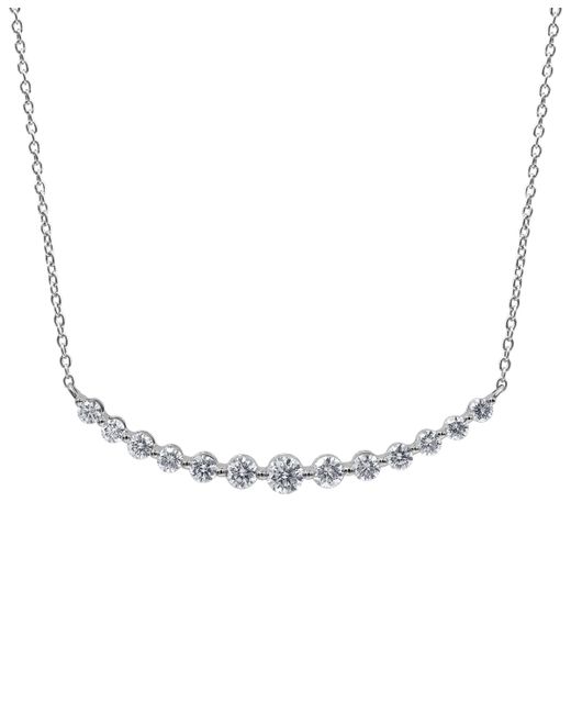 Badgley Mischka Lab Grown Diamond Curved Bar Collar Necklace 1 ct. t.w. 14k 16 2 extender