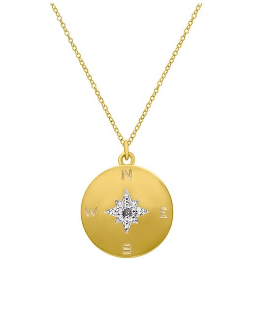 Macy's Diamond Accent plated Compass Pendant Necklace