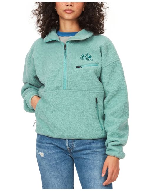 Marmot Collared Zip-Front Fleece Sweatshirt
