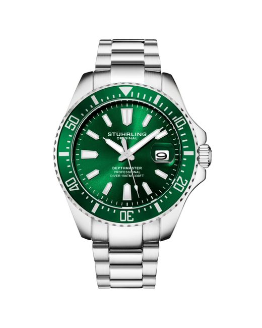 Stuhrling Aquadiver Green Dial 42mm Round Watch
