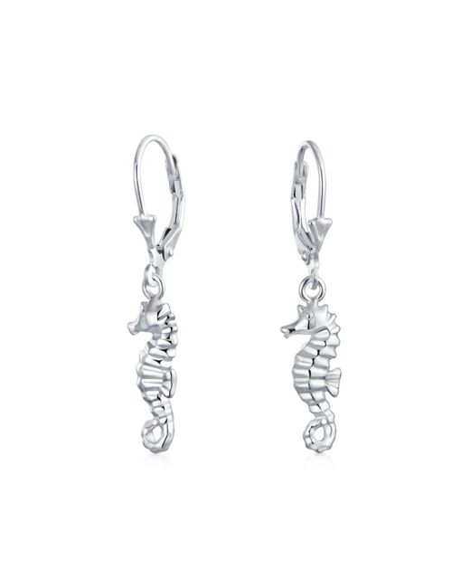 Bling Jewelry Ocean Animal Nautical Beach Vacation Seahorse Dangling Earrings For 925 Sterling Lever back