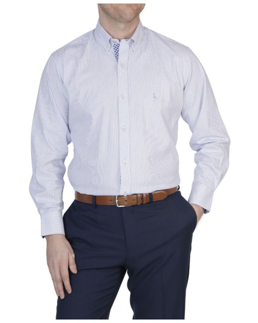 TailorByrd Stripe Cotton Stretch Long Sleeve Shirt