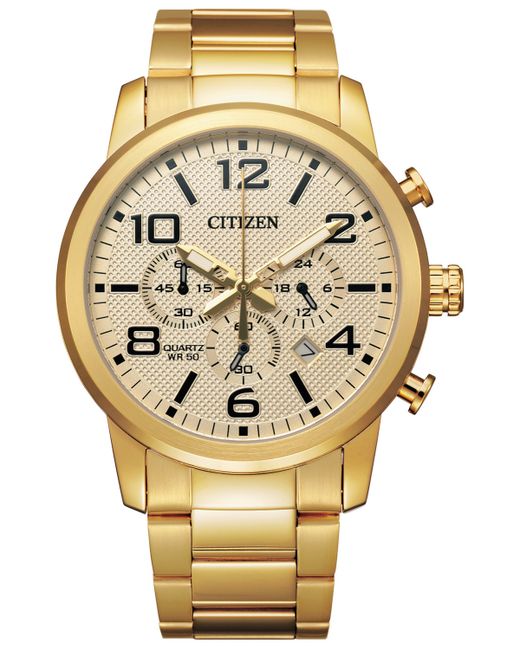 Citizen Chronograph Quartz Tone Stainless Steel Bracelet Watch 42mm
