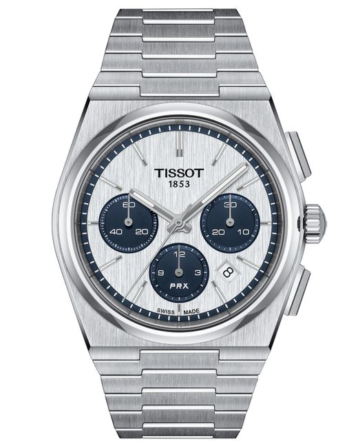 Tissot Swiss Automatic Chronograph Prx Stainless Steel Bracelet Watch 42mm