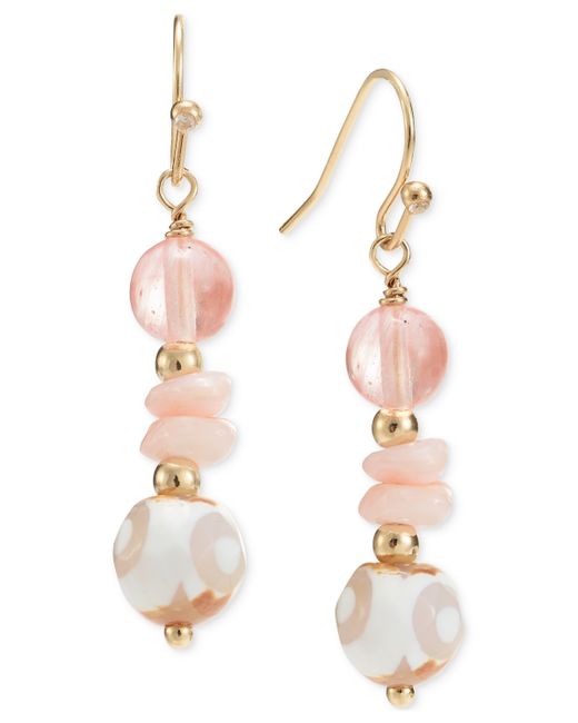 Style & Co Gold-Tone Beaded Drop Earrings Created for