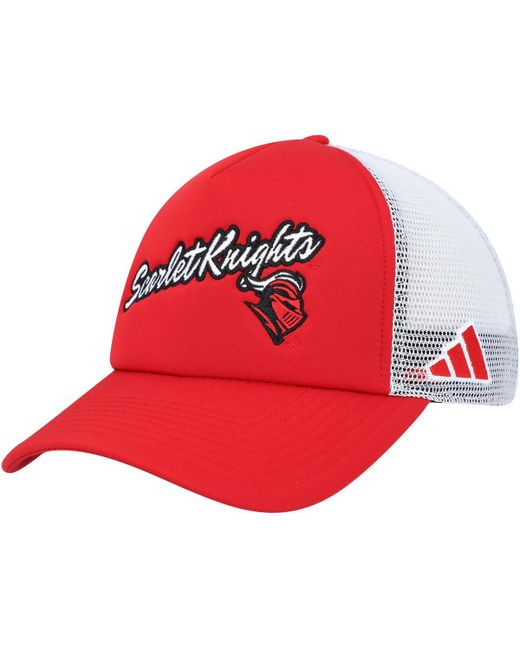 Adidas Rutgers Knights Script Trucker Snapback Hat