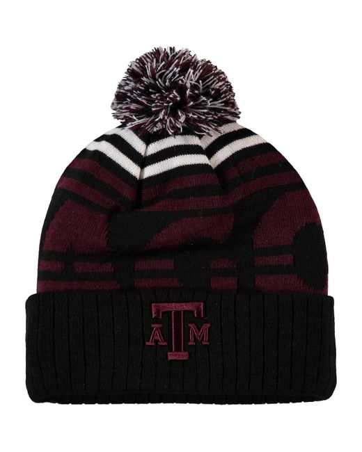 Top Of The World and Maroon Texas AM Aggies Colossal Cuffed Knit Hat with Pom