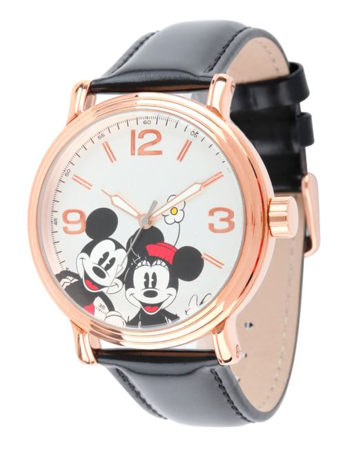 EwatchFactory Disney Mickey Mouse Minnie Shinny Rose Gold Vintage Alloy Watch