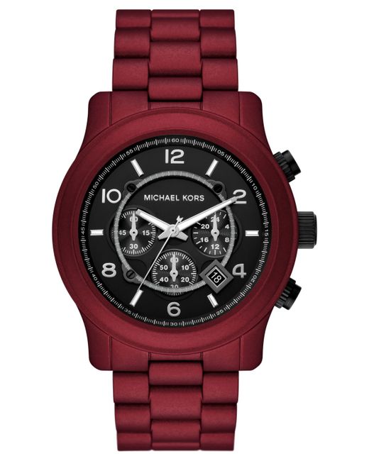 Michael Kors Runway Chronograph Matte Coated Stainless Steel Bracelet Watch 45mm