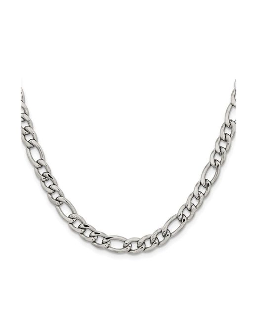 Chisel Polished 6.75mm Figaro Chain Necklace