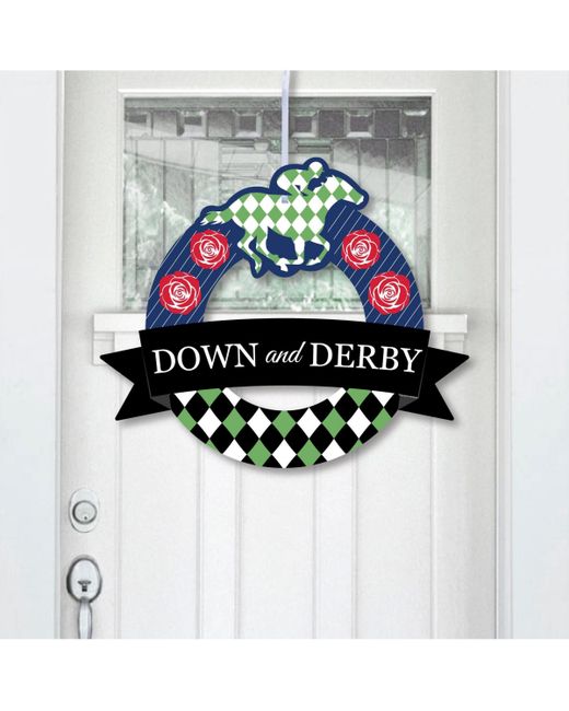 Big Dot Of Happiness Kentucky Horse Derby Outdoor Race Party Decor Front Door Wreath