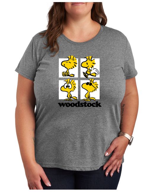 Hybrid Apparel Air Waves Trendy Plus Peanuts Woodstock Graphic T-shirt