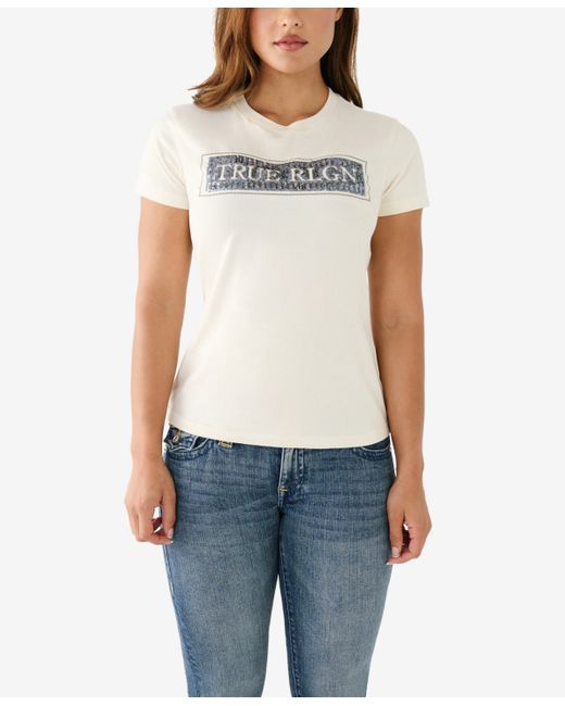 True Religion Short Sleeve Sequins Crew T-shirt