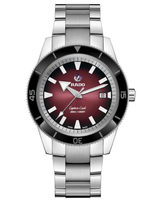 Rado Swiss Automatic Captain Cook Stainless Steel Bracelet Watch 42mm