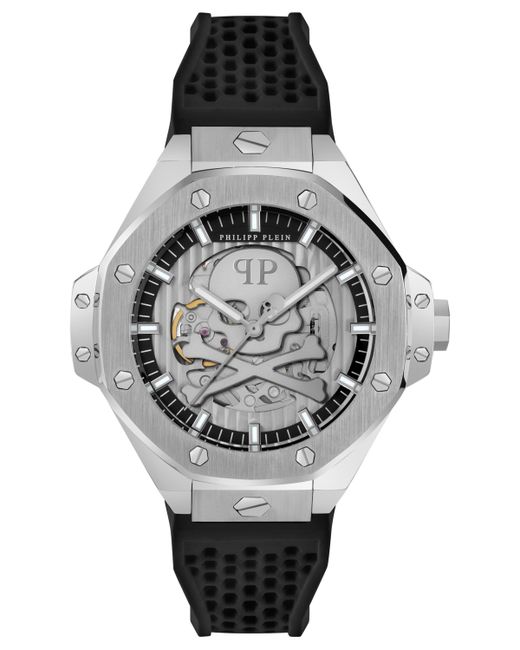 Philipp Plein Automatic Skeleton Royal Silicone Strap Watch 46mm