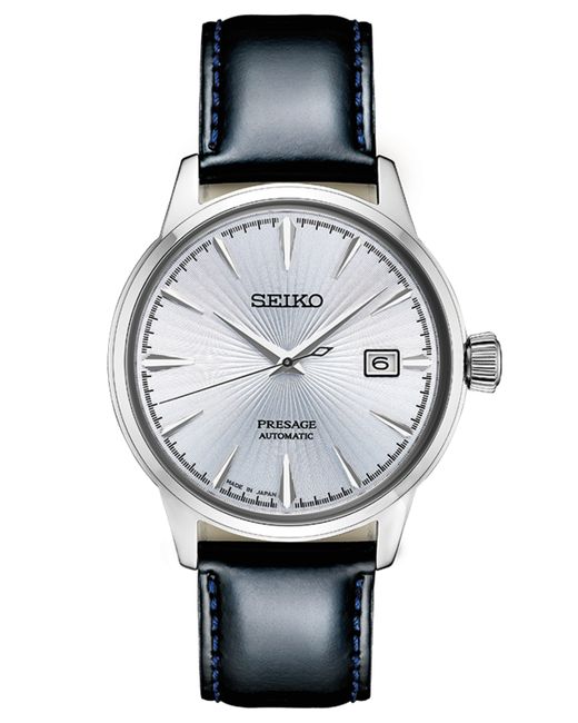 Seiko Automatic Presage Leather Strap Watch 40.5mm