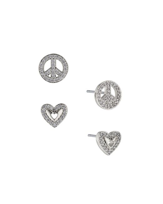 Ava Nadri Peace Heart Earring Set 2 Piece