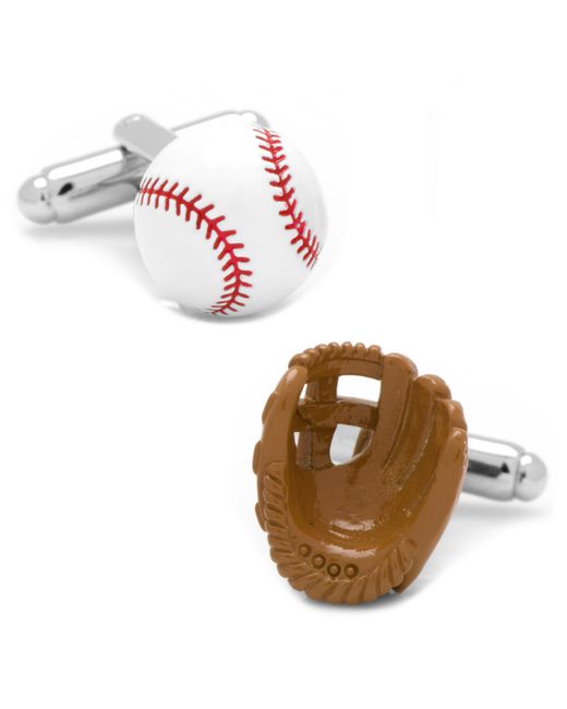 Cufflinks, Inc. 3D Baseball and Glove Enamel