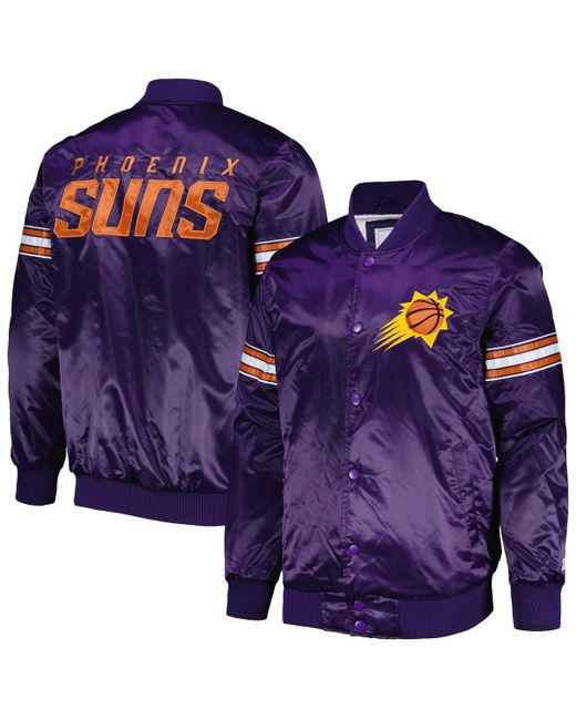 Starter Phoenix Suns Pick and Roll Satin Full-Snap Varsity Jacket