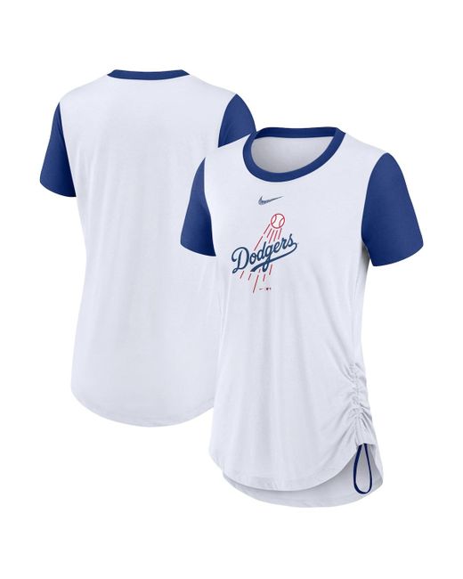 Nike Los Angeles Dodgers Hipster Swoosh Cinched Tri-Blend Performance Fashion T-shirt