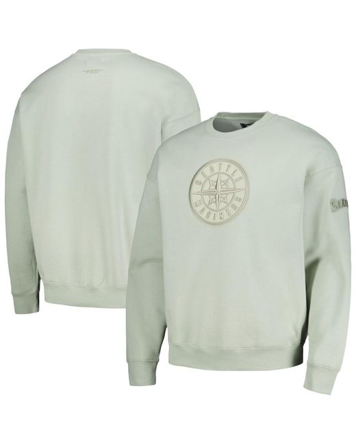 Pro Standard Seattle Mariners Neutral Drop Shoulder Pullover Sweatshirt