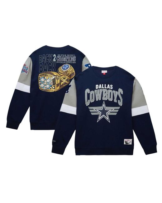 Mitchell & Ness Dallas Cowboys Gridiron Classics Allover 3.0 Pullover Sweatshirt