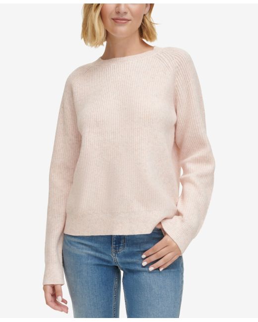 Calvin Klein Jeans Ribbed Raglan-Sleeve Sweater
