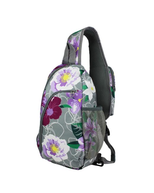 World Traveler Floral 14-Inch Trendy Crossbody Bag for