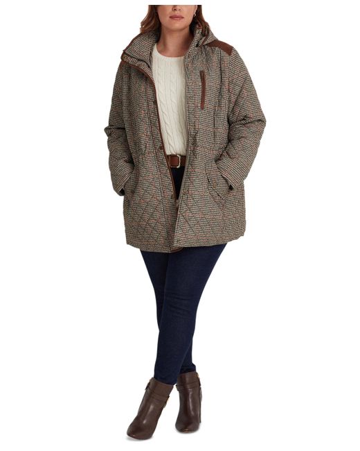 Lauren Ralph Lauren Plus Hooded Quilted Coat Created by