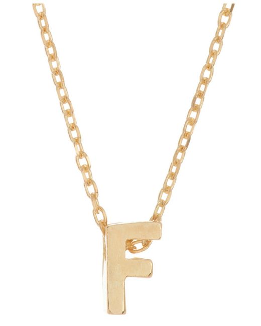 Adornia 14k Plated Mini Initial Pendant Necklace 16 2 extender F