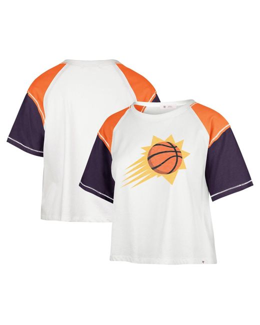 '47 Brand 47 Brand Distressed Phoenix Suns Premier Raglan Cropped T-shirt