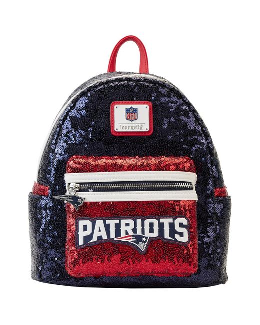 Loungefly and New England Patriots Sequin Mini Backpack