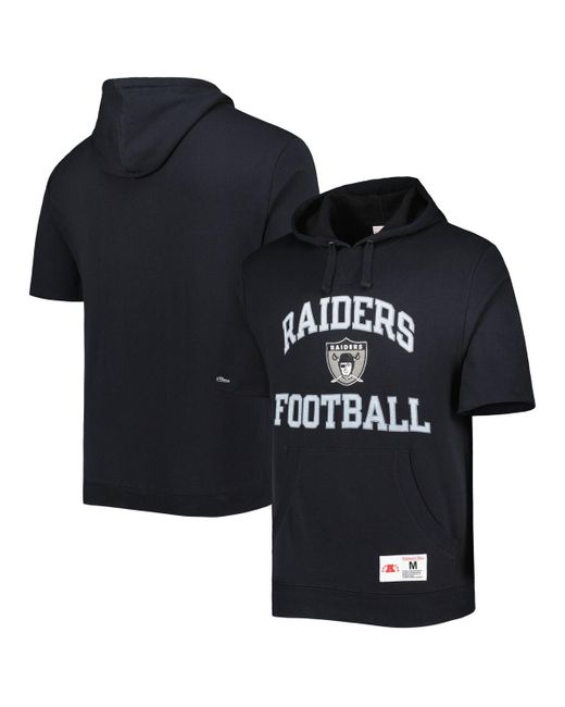 Mitchell & Ness Las Vegas Raiders Washed Short Sleeve Pullover Hoodie