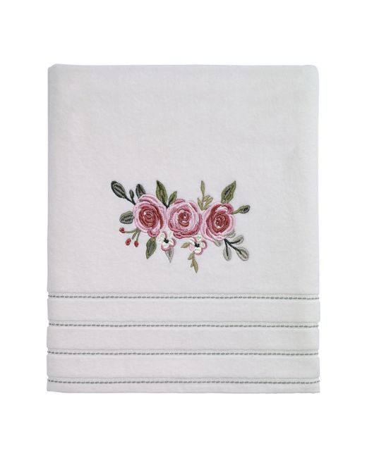 Avanti Spring Garden Peony Embroidered Cotton Bath Towel 27 x 52