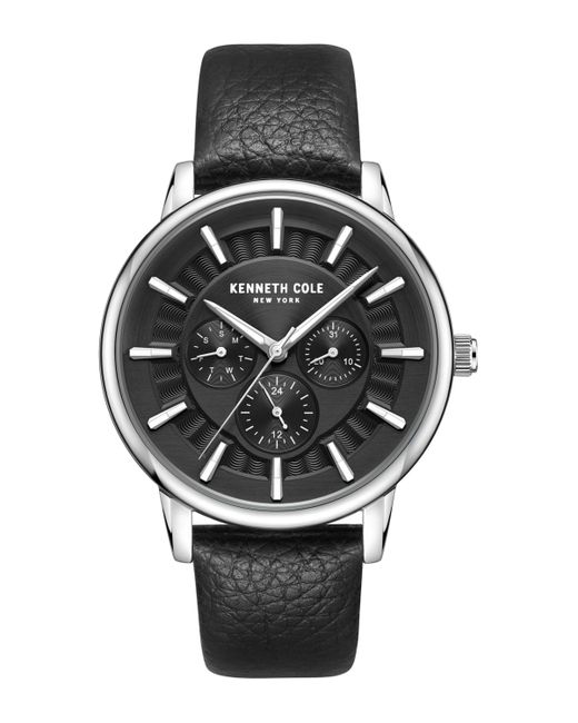 Kenneth Cole New York Multifunction Dress Sport Genuine Leather Watch