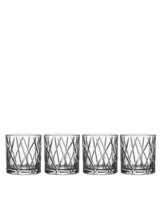 Orrefors City Double Old-Fashioned Glasses Set of 4