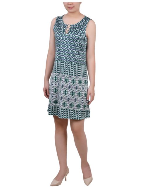 Ny Collection Petite Sleeveless Dress with 3 Rings