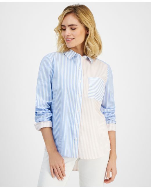 Style & Co Petite Perfect Striped Shirt Created for