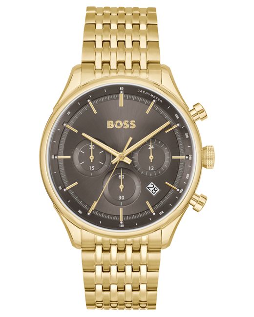 Boss Gregor Quartz Chronograph Ionic Plated Steel Watch 45mm