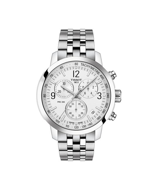 Tissot Swiss Chronograph Prc 200 Stainless Steel Bracelet Watch 43mm