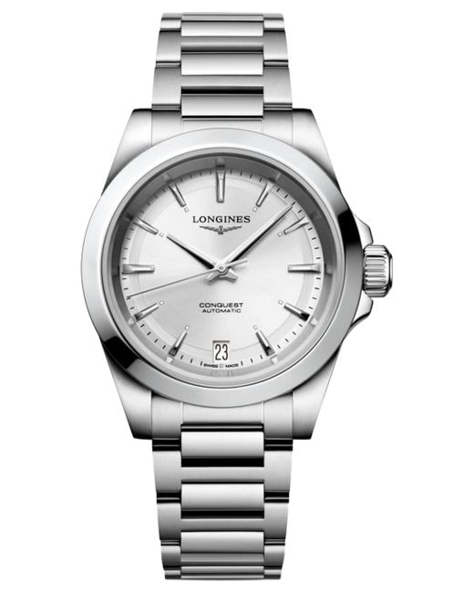 Longines Swiss Automatic Conquest Stainless Steel Bracelet Watch 34mm