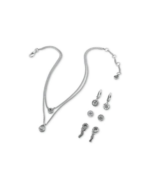 Dkny Silver Tone Or Crystal Logo Jewelry Collection