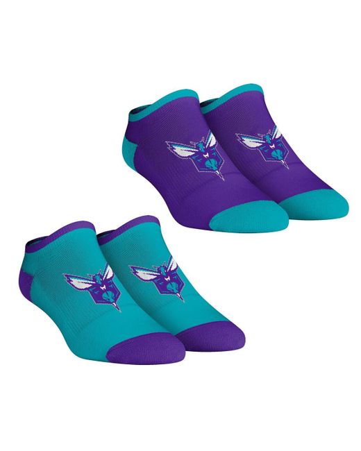 Rock 'em Socks Charlotte Hornets Core Team 2-Pack Low Cut Ankle Sock Set